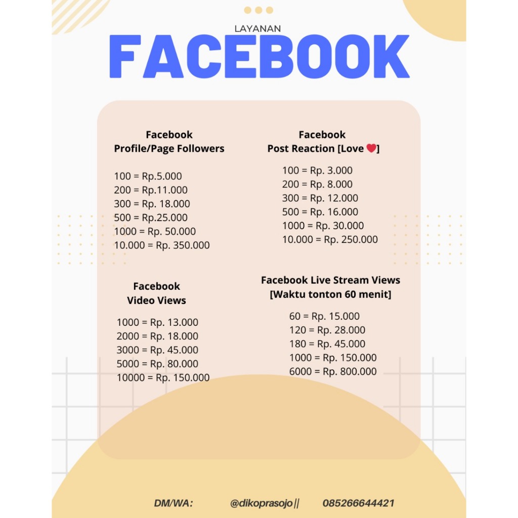 FOLLOWERS FACEBOOK PERMANEN BERGARANSI