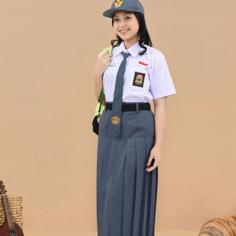 Riska Seragam Sekolah Kemeja SMA Panjang Pendek