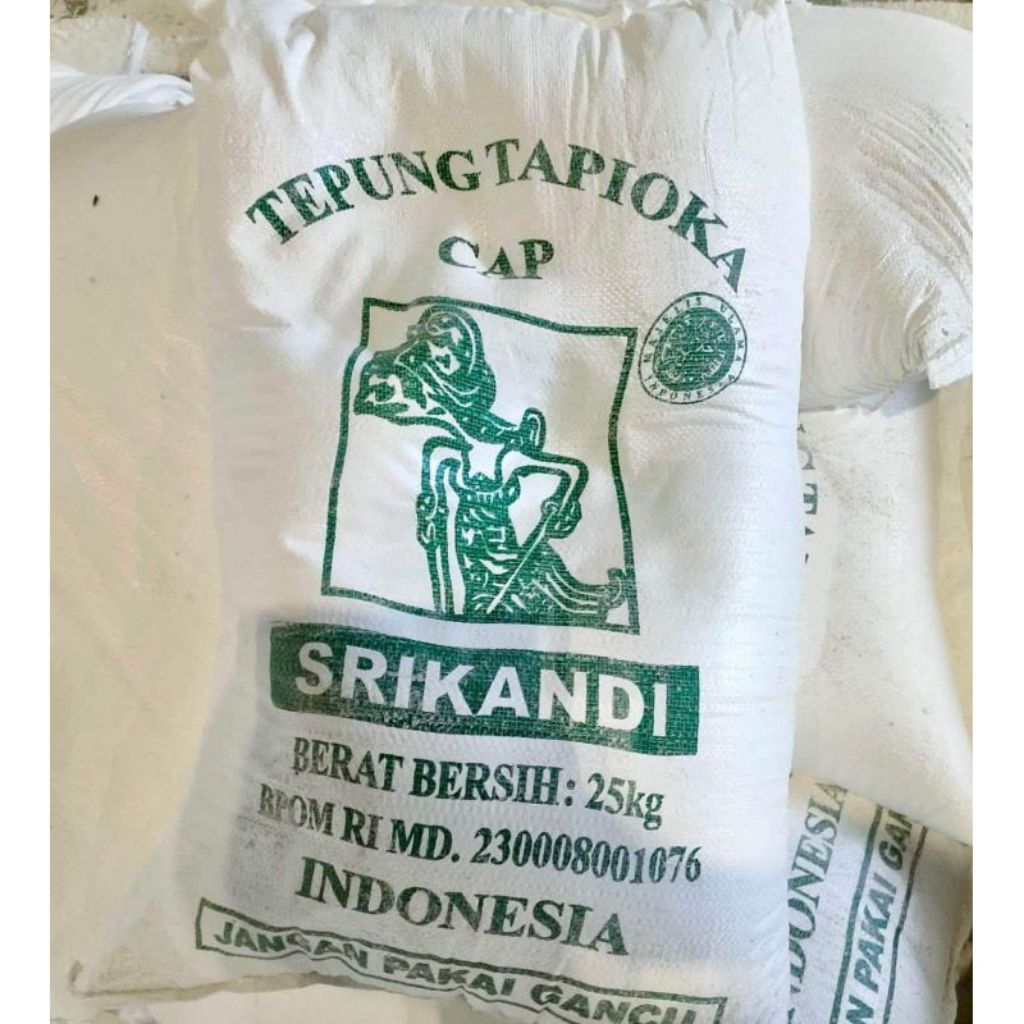 

TEPUNG TAPIOKA SRIKANDI HIJAU/25 KG/PUTIH BERSIH/TERMURAH/GARANSI KIRIM HARI INI