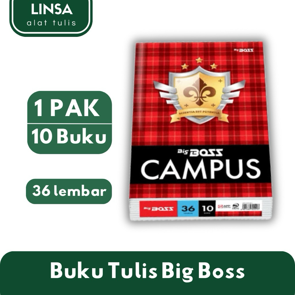 

Buku Tulis BIG BOSS (1 PAK) 10 pcs 36 Lembar