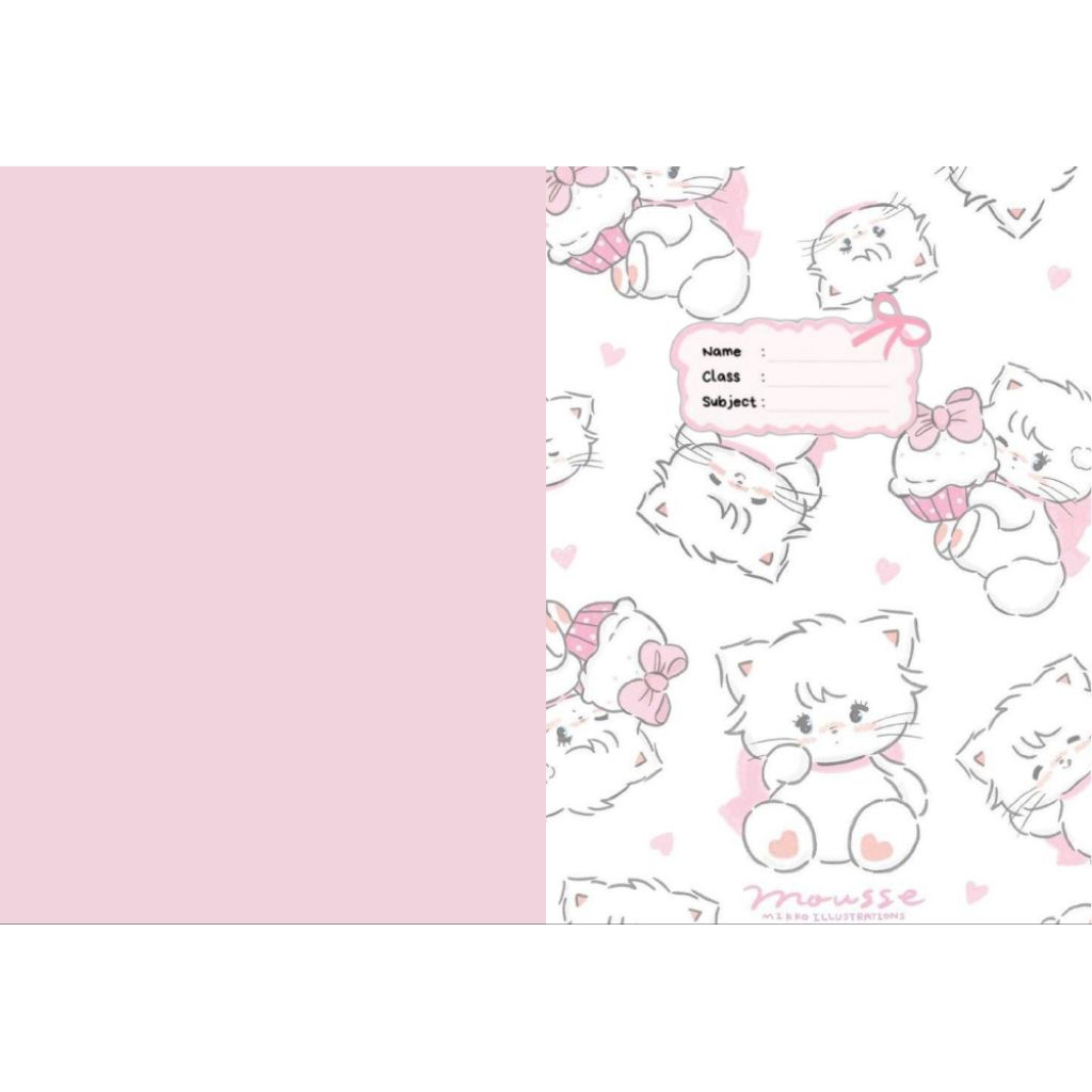 

Sampul Buku Aesthetic Kucing dan Kelinci Pink (10 pcs)