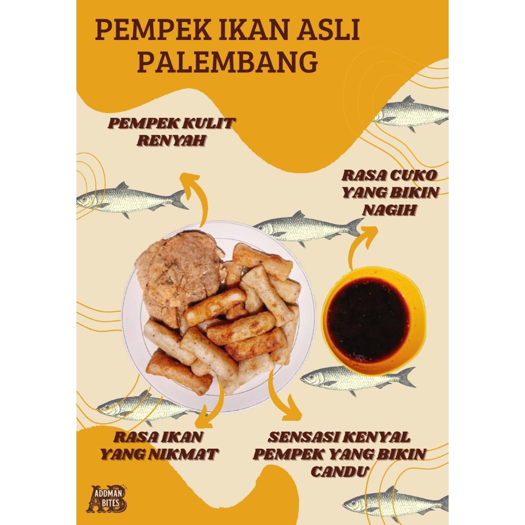 

Pempek asli palembang / pempek ikan lenjer/ pempek ikan kapal selam mini / pempek ikan kulit krispi