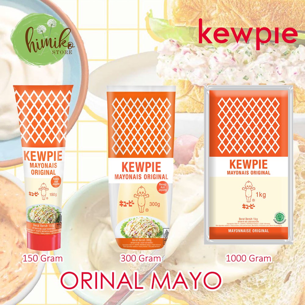 

Kewpie Original Mayonnaise 150 gram / 300 gram / 1 Kg - Authentic Taste Original Mayo