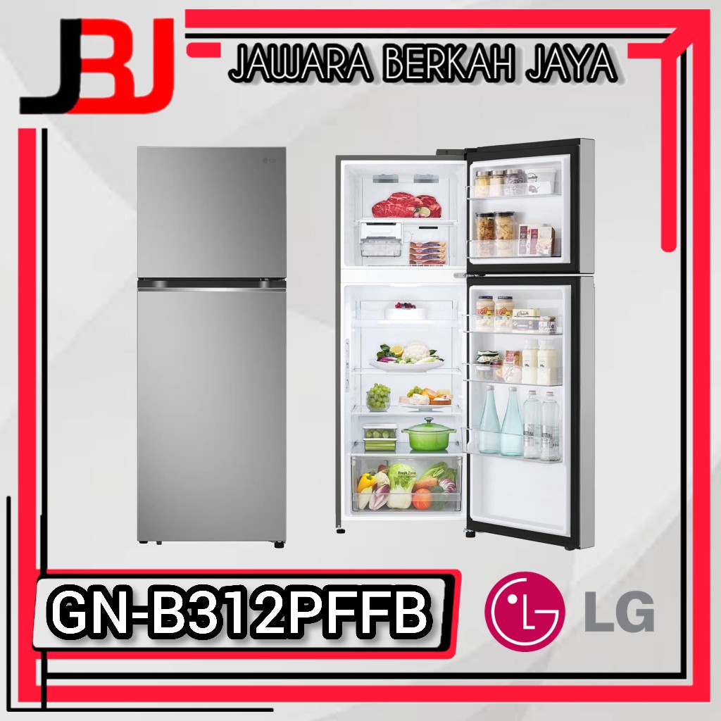 Kulkas LG 2 Pintu Inverter 315L / 340L GNB312PFFB Kulkas 1 pintu LG GNB312