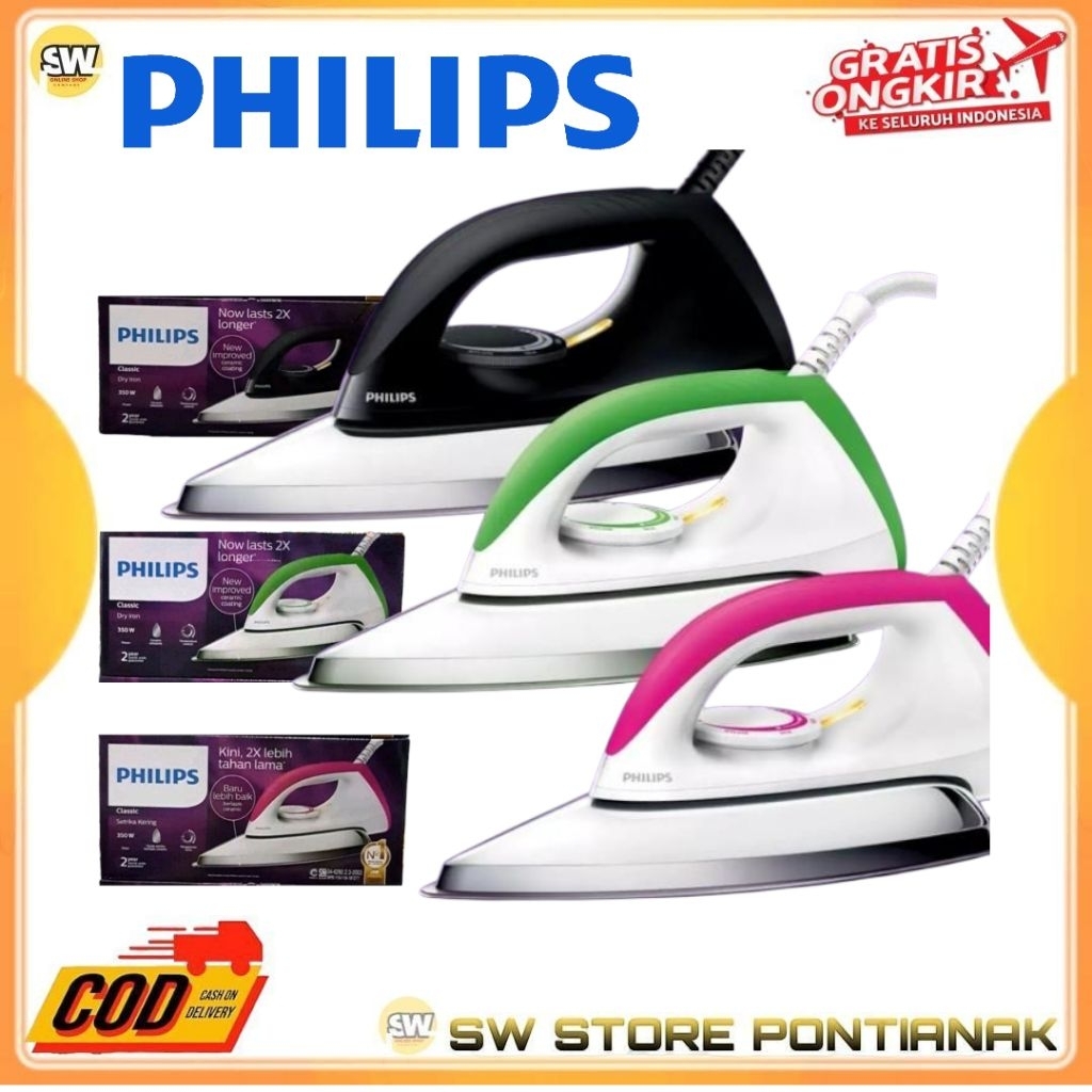 PHILIPS SETRIKA HD-1173 / SETRIKA PHILIPS HD 1173 ORIGINAL / SETRIKA LISTRIK PHILIPS BAGUS MURAH