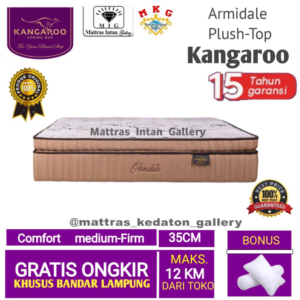 Springbed Kangaroo Armidale Foam Encasement T35cm - kasur spring bed kangaroo spring bed size 160 - 