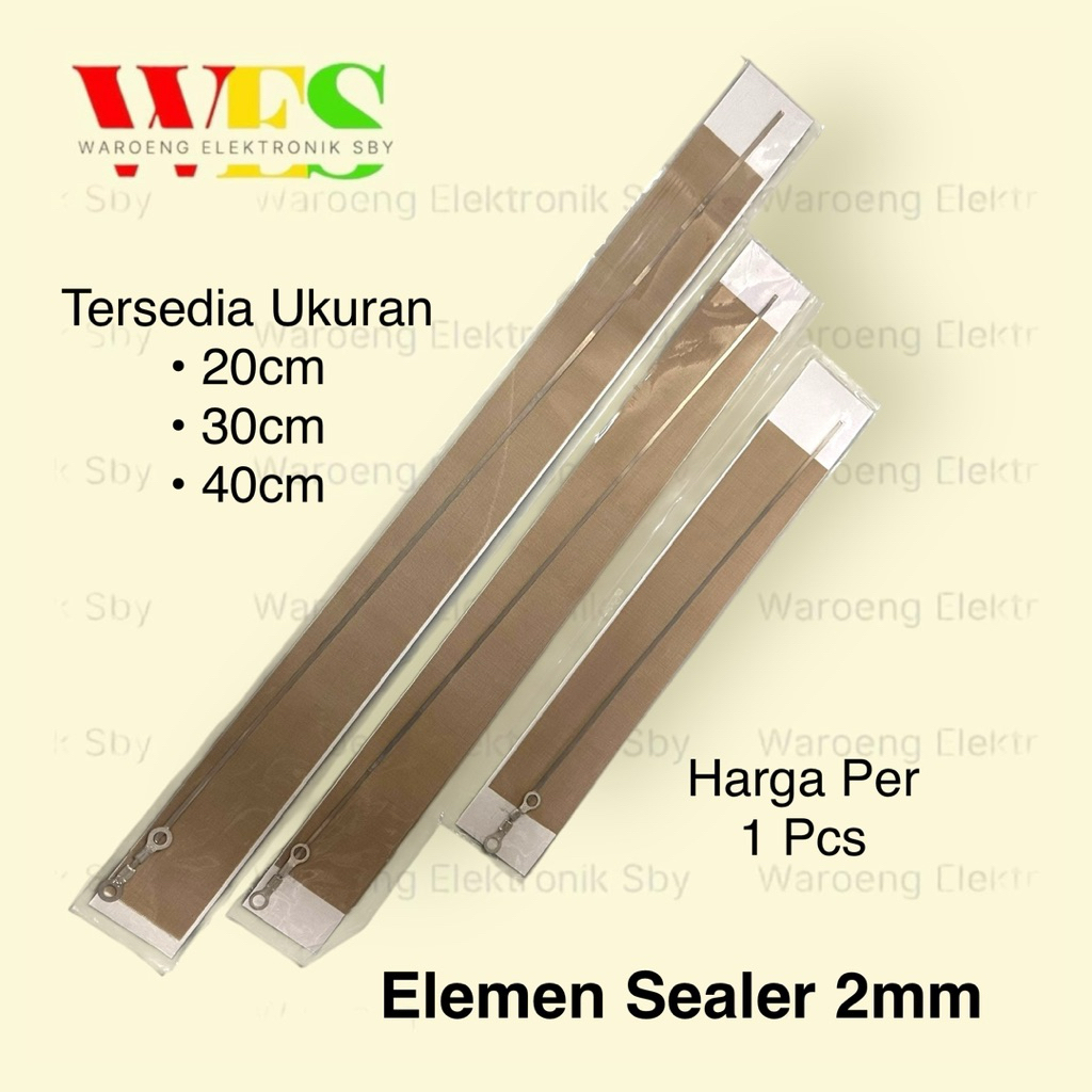 ELEMEN IMPULSE SEALER LEBAR 2MM 20CM 30CM 40CM / ELEMEN ALAT PRESS PLASTIK