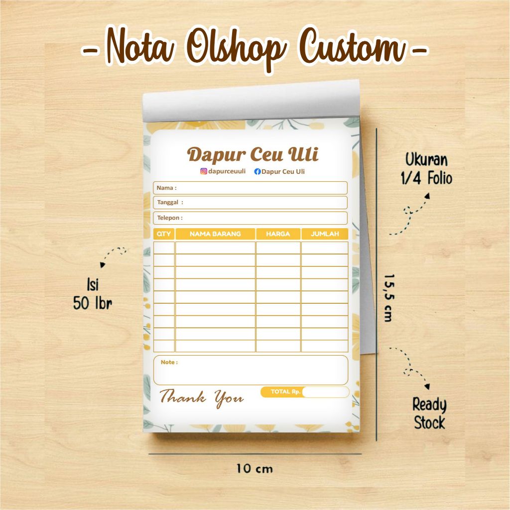 

NOTA OLSHOP MURAH FULL WARNA GRATIS DESIGN