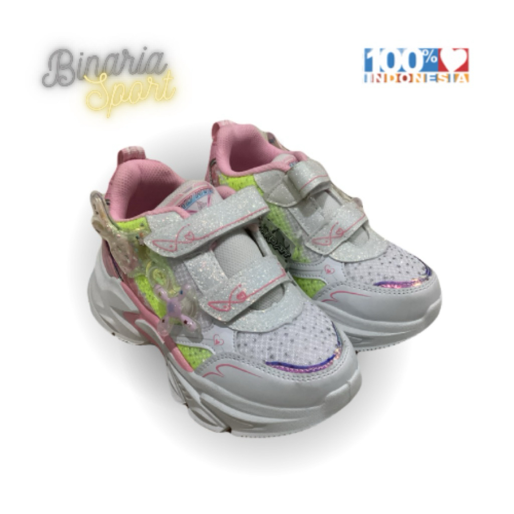 Sepatu Anak Wanita Sekolah SD ProATT Warna Putih Pink Original
