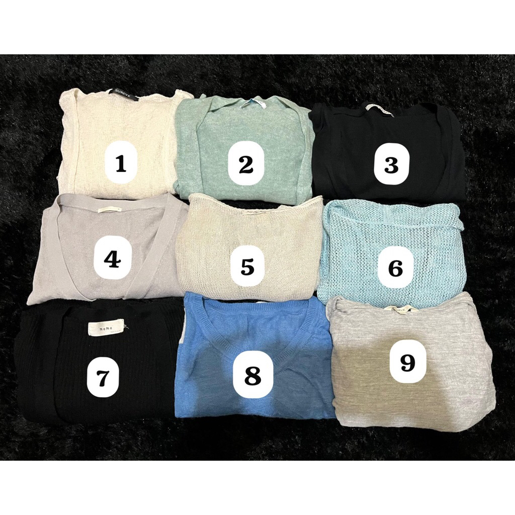 [PRELOVED] Cardigan Outer Blazer Atasan Rajut Lengan Panjang Wanita Bermerek H&M Uniqlo All in Murah