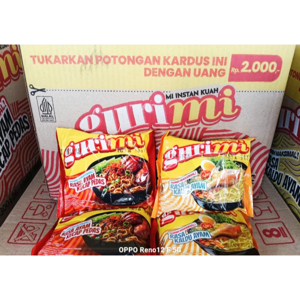 

Mie Gurimi rasa ayam kecap pedas & kaldu ayam / 1 Dus isi 40 pcs