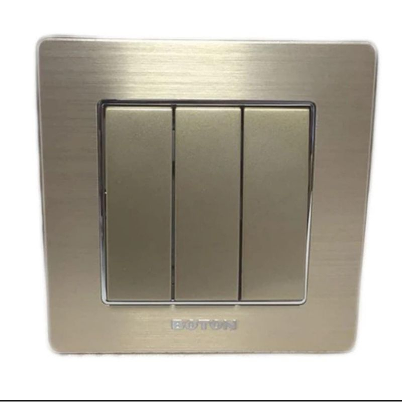 BOTON Saklar Triple Gold K2-006 / Saklar Boton Gold