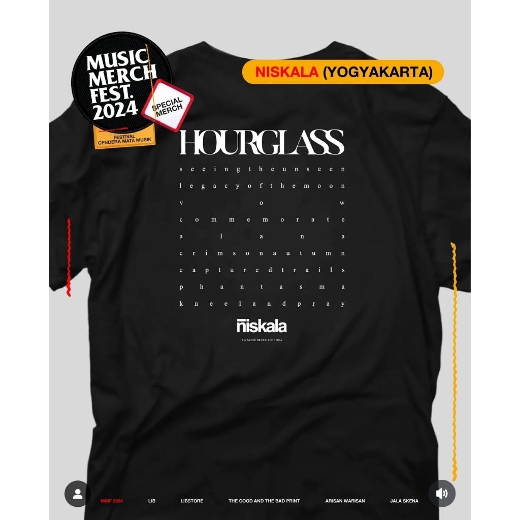 Kaos Band Niskala Music Merch  Festival 2024