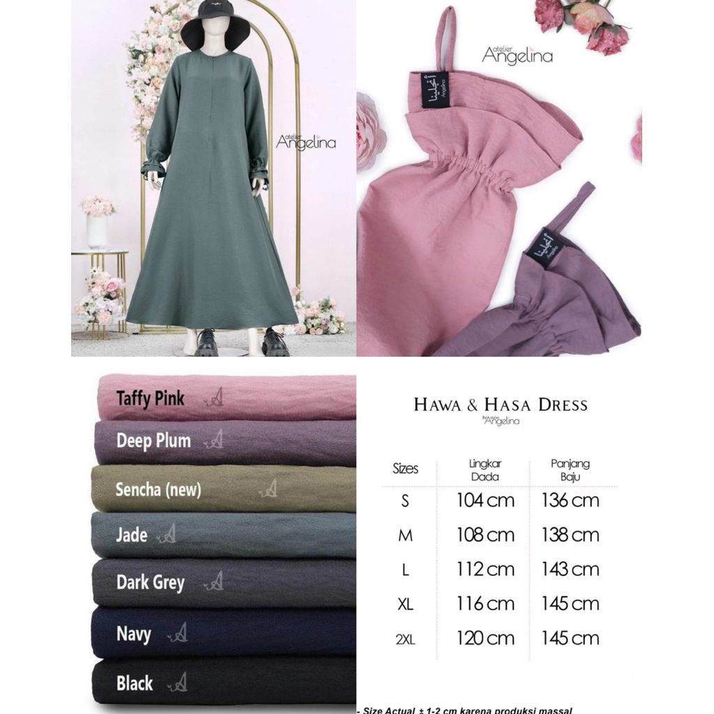 [SIAP KIRIM] HASA DRESS SENCHA SIZE L BY ATELIER ANGELINA