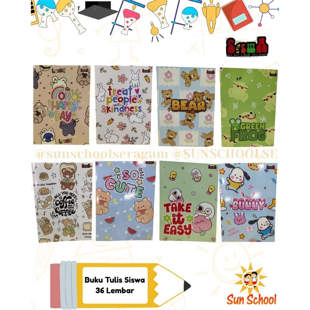 

Buku Tulis Bergaris SIDU 36 Lembar Uk. 25x18 cm