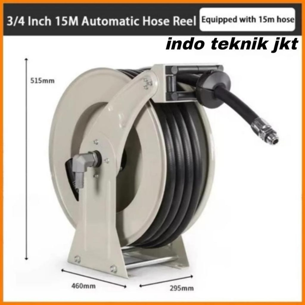 HOSE REEL GULUNGAN SELANG BBM 1" INCH GOLDEN POWER JAPAN HOSE 15METER HOSE REEL OIL 1"INCH