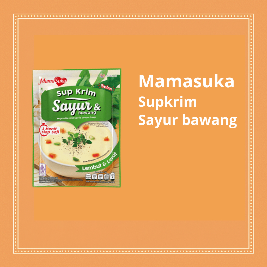 

Mamasuka Supkrim 55gr Rasa Sayur dan Bawang – Sup Instan Gurih Segar Praktis Diseduh