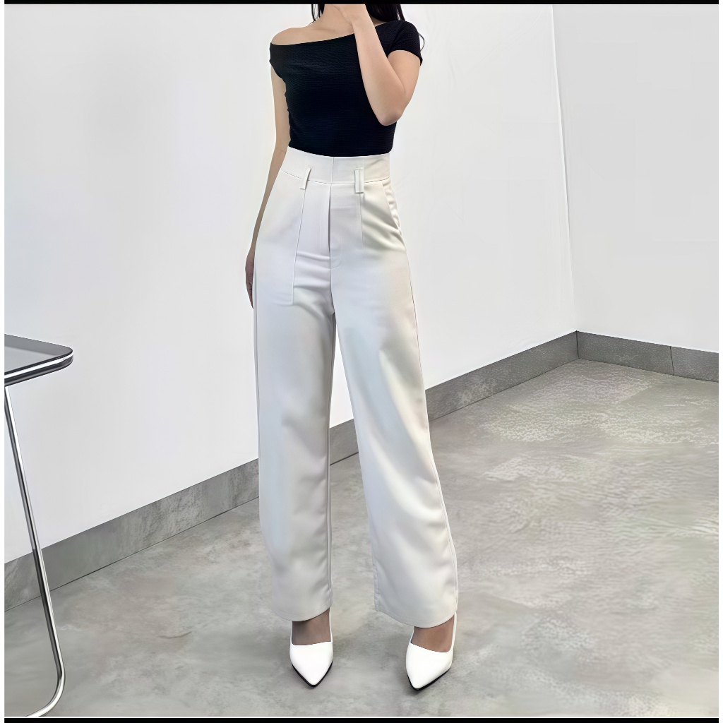 Diora Highwaist Pants / Kulot Straight Cut Pants Wanita