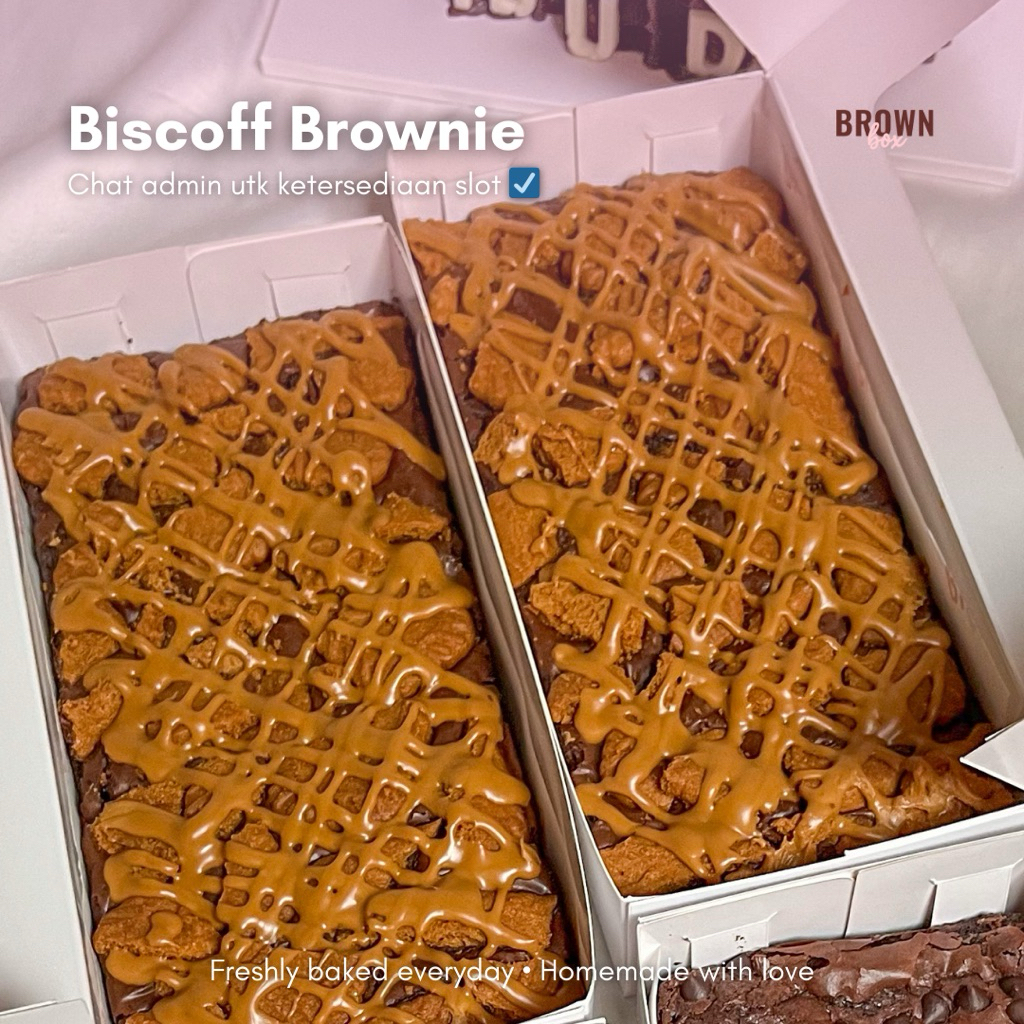 

Premium Baked Lotus Biscoff Fudgy Brownies (22x10)