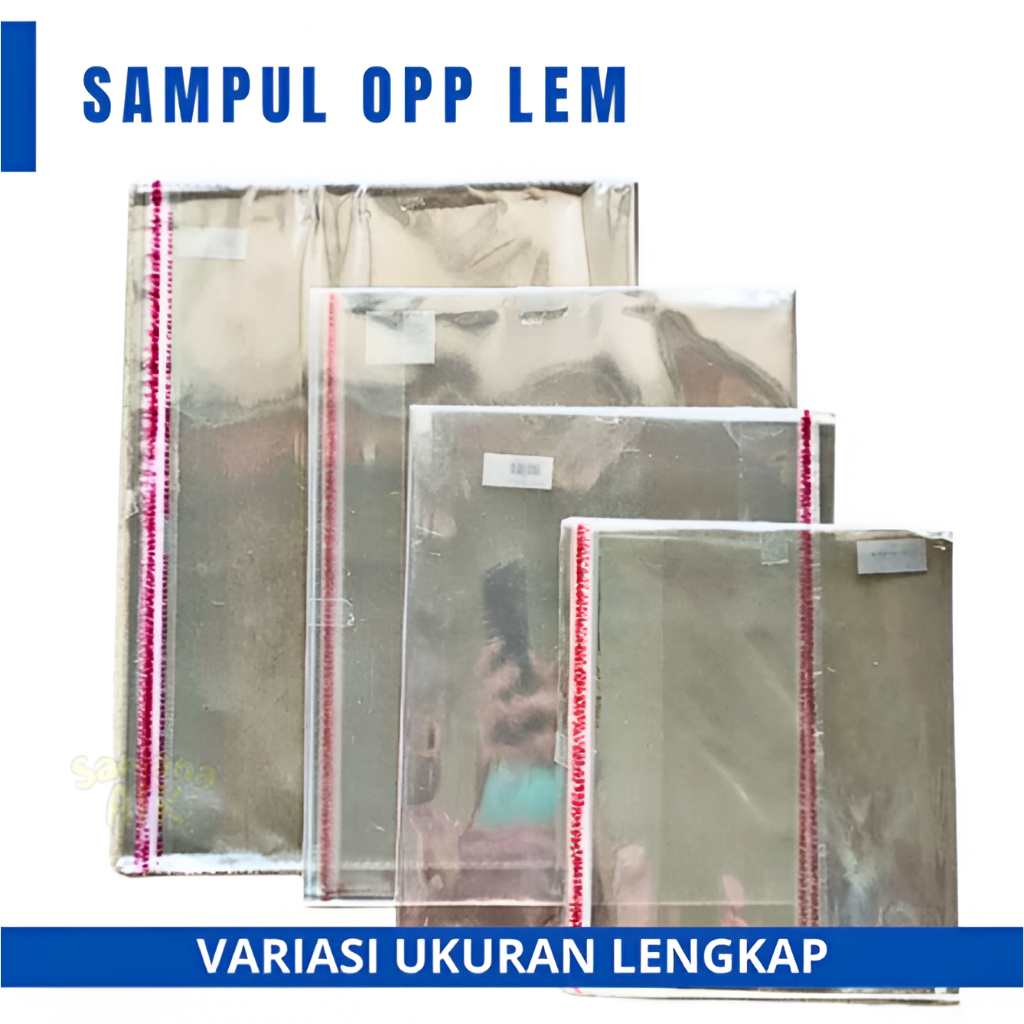

Sampul Buku Plastik OPP + Lem Seal Tebal Dengan Perekat Kwarto Boxy Lks Folio Isi 25 Lembar