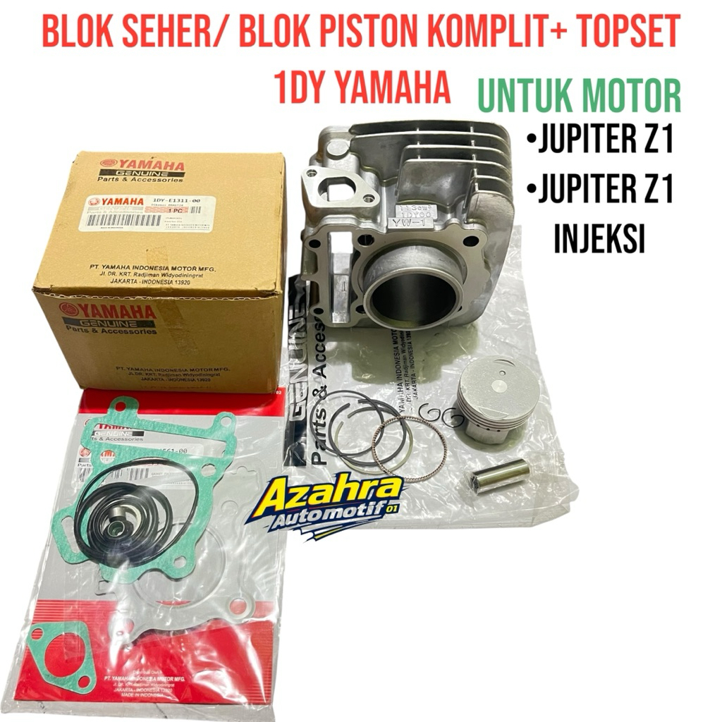 Blok Seher Blok Piston Komplit +Topset 1DY Yamaha Jupiter Z1 Injeksi Jupiter Z1