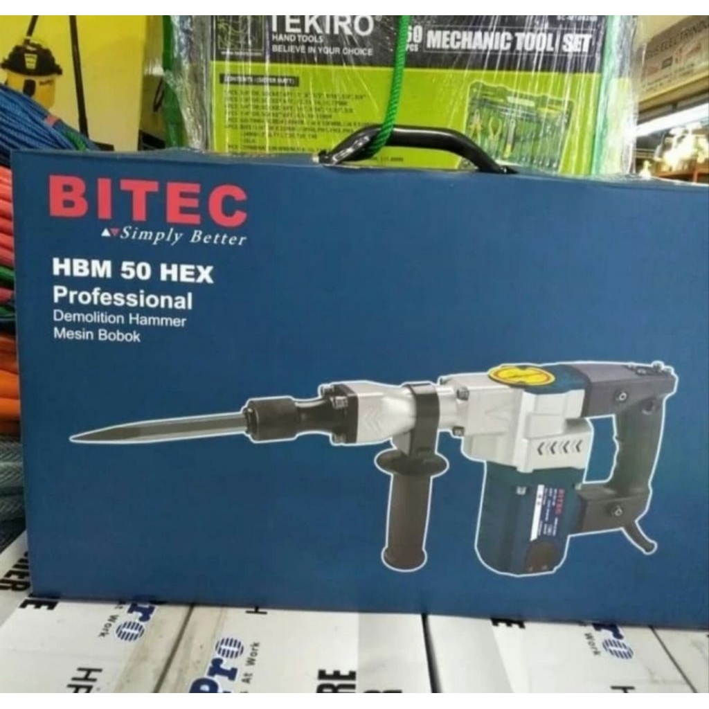 MESIN BOBOK BETON BITEC HBM 50 HEX DEMOLITION  JACK HAMMER BITEC HBM 50 HEX