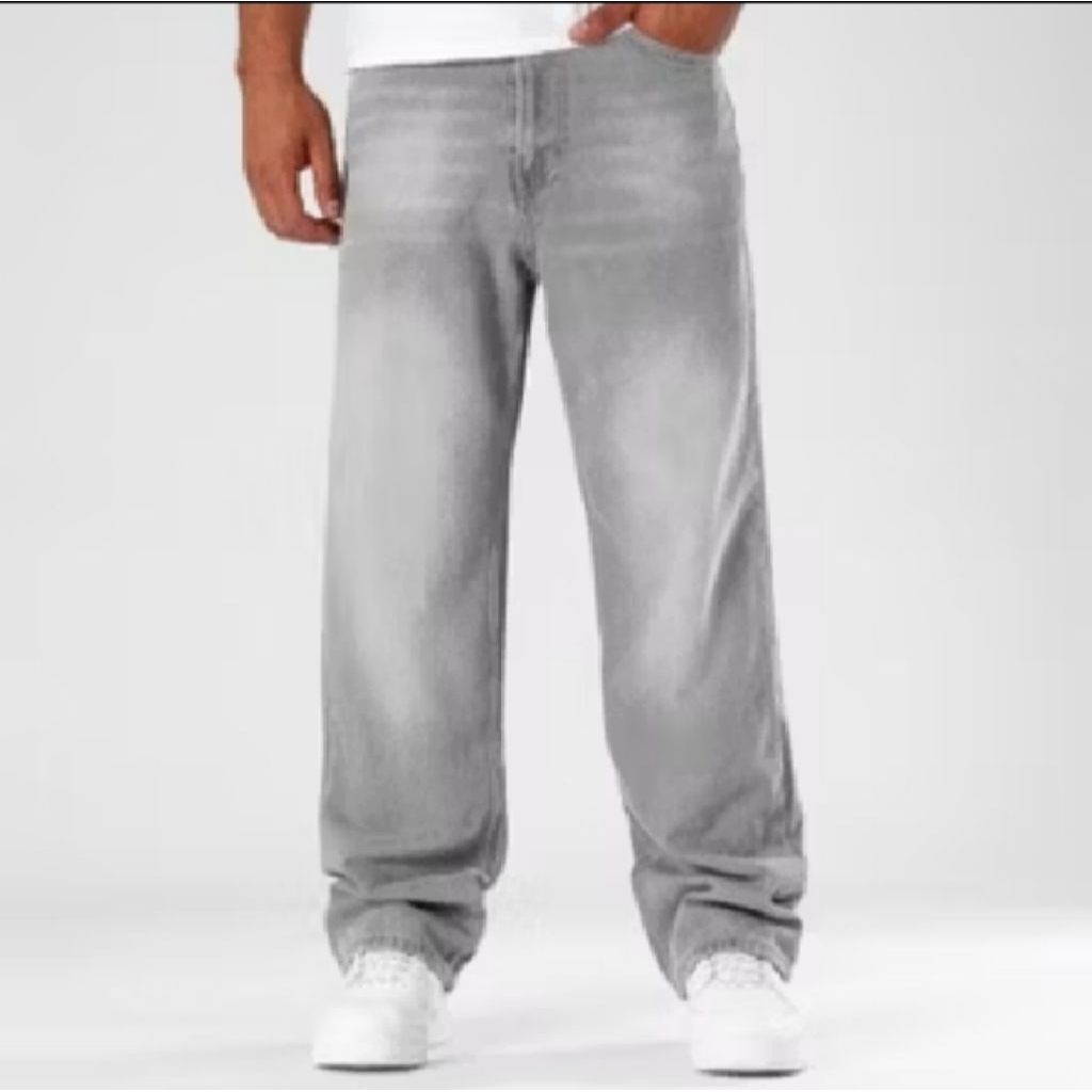 Celana Jeans Pria Baggy Loose Fit Celana Jeans Pria Washed Loose Pants Celana Baggy Jeans Pria