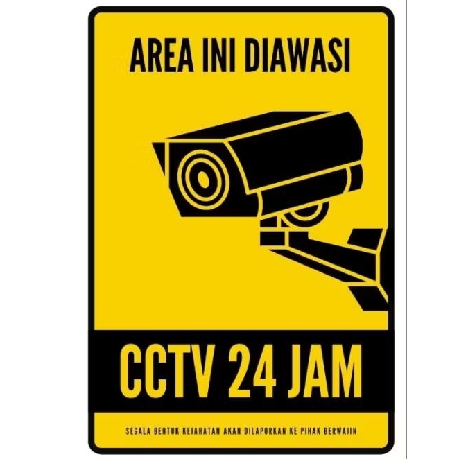 

Stiker CCTV - Area ini diawasi cctv