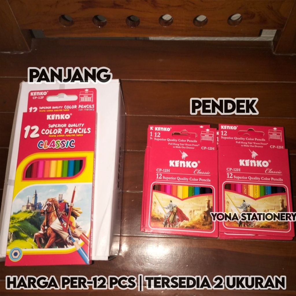 

Pensil Warna Kenko Panjang (CP-12F) & Pendek (CP-12H) 12 Warna | Harga Per-12 Pcs | Superior Quality Color Pencils
