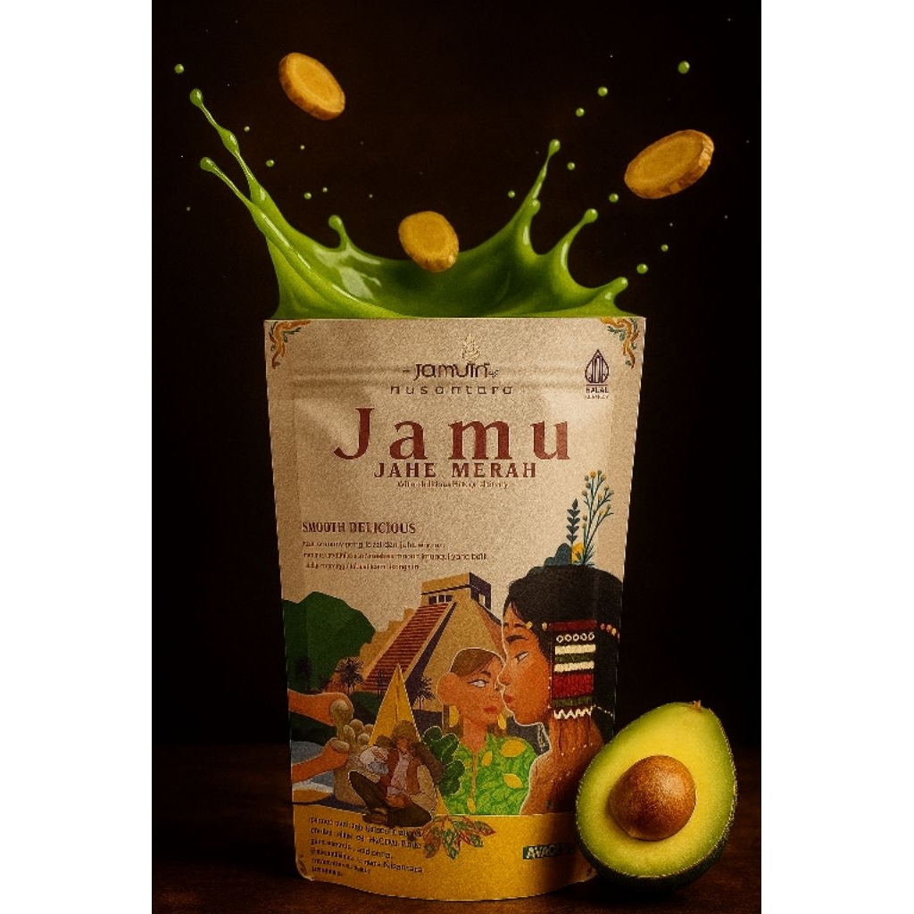 

Jahe Merah Jamuin Minuman Serbuk Instant with Avocado ASLI 100% .
