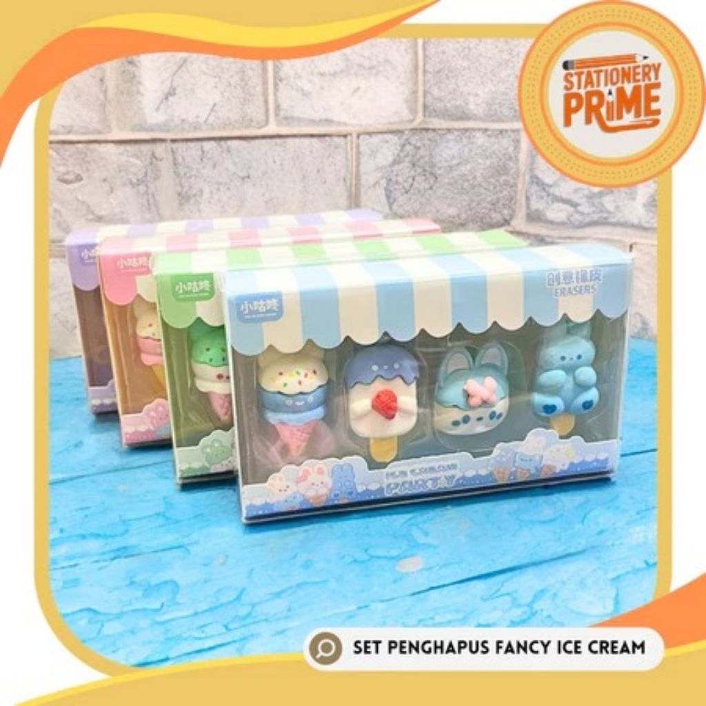 

Set Penghapus Fancy Ice Cream XGD Warna Pastel ( 1 Set is 4 pcs)