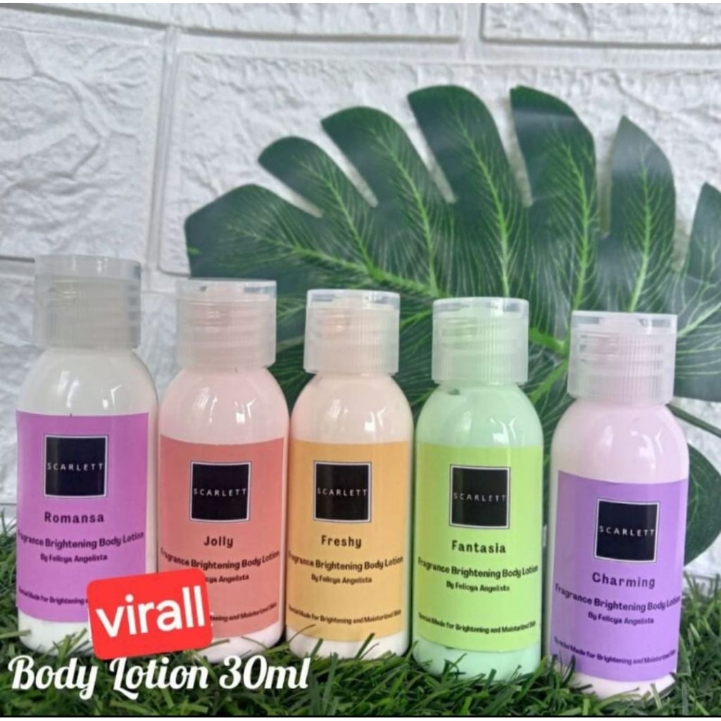 Scarlett uk30ml Repack body lotion mencerahkan kulit