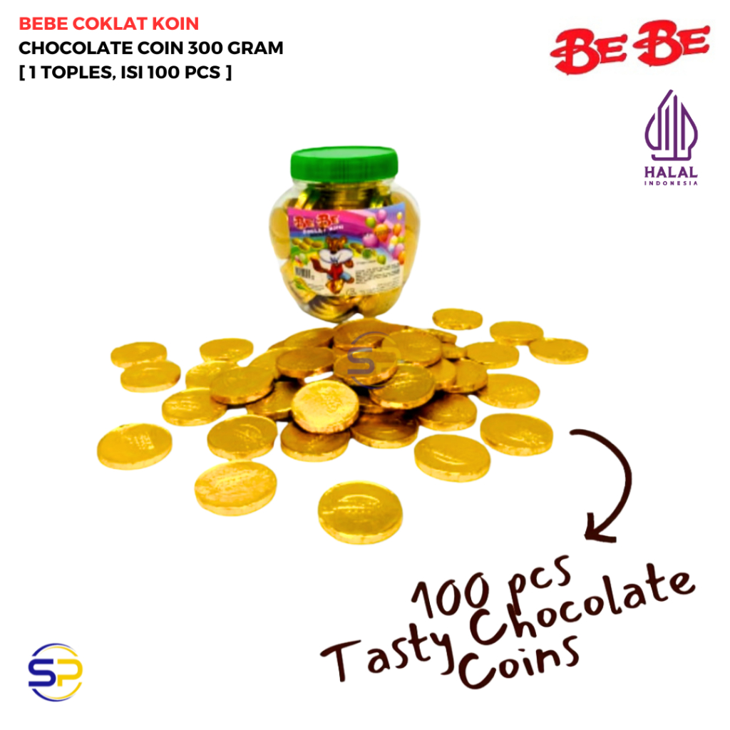 

BEBE CHOCOLATE COIN Snack Cokelat Koin Gurih Isi 100 Pcs
