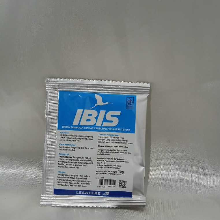 

IBIS Blue Sashet 10 Gram (Bahan Pelembut Roti ) Satuan