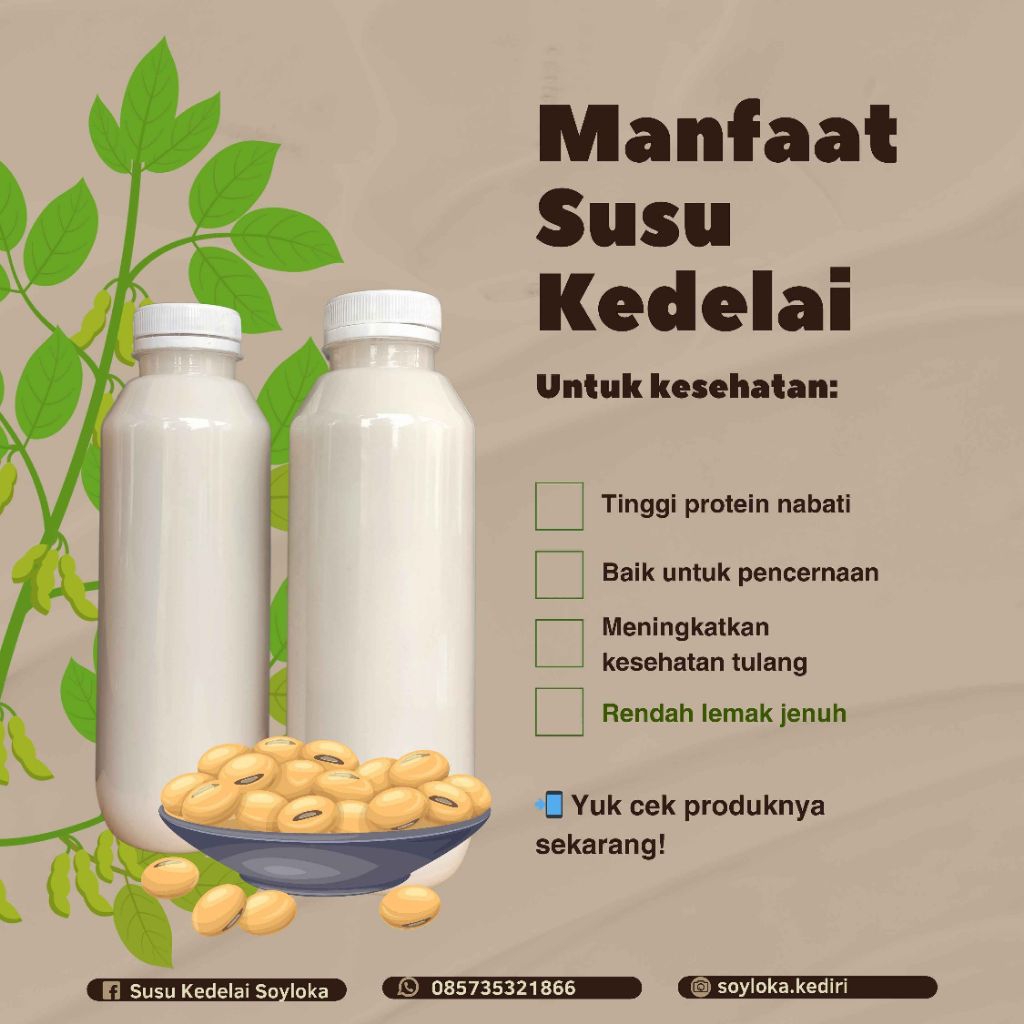 

Susu Kedelai Soyloka – Sehat, Alami, dan Bergizi!