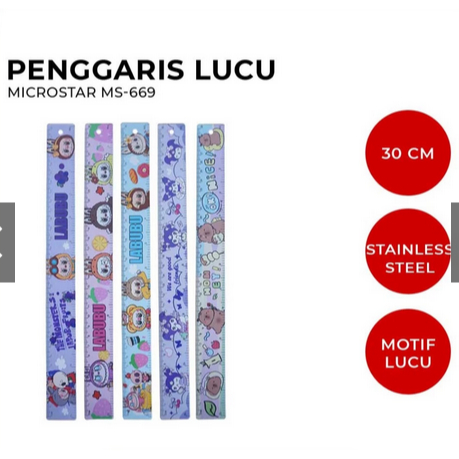 

MISTAR BESI 30 CM MOTIF MS-669