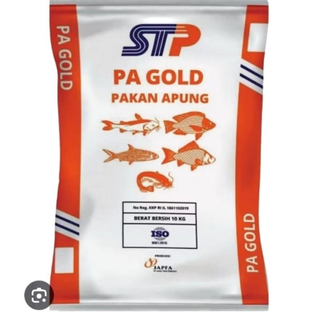 STP PA Gold 10kg size 1mm protein 42 untuk ikan kecil burayak cupang gupy bibit ikan nila lele mas k