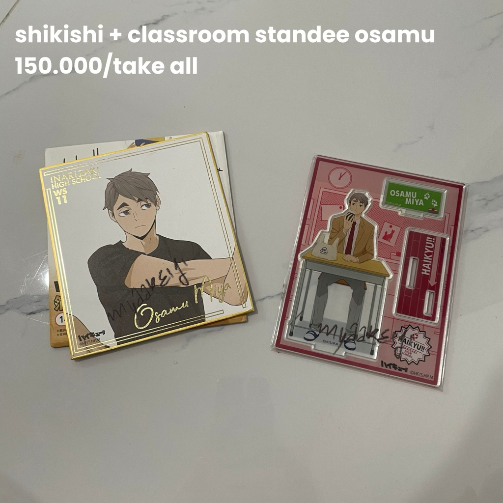 miya osamu classroom standee + shikishi