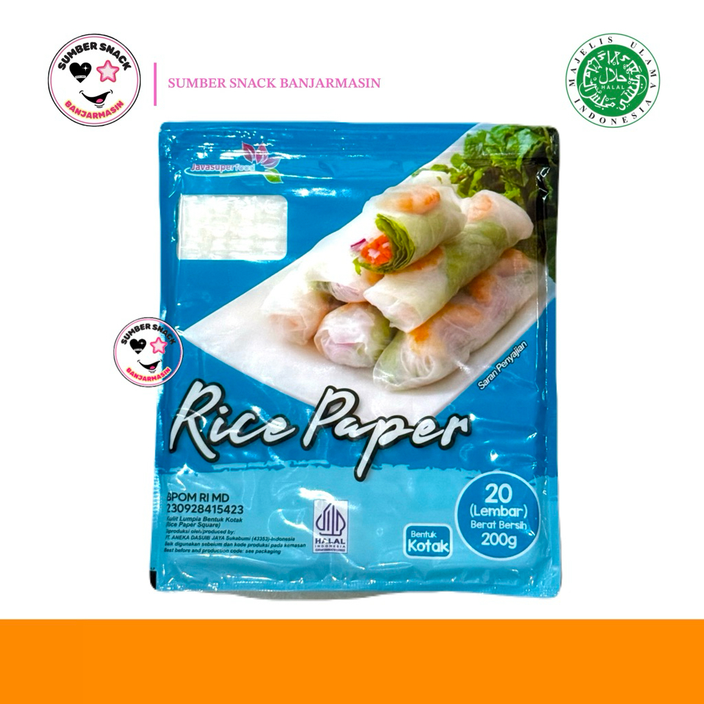 

Rice Paper Kulit Lumpia Bentuk Kotak (Isi 20Lembar/Pack) (200g)