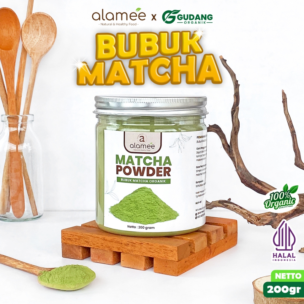 

ALAMEE Matcha Powder Minuman Teh Matcha Pure PREMIUM Matcha Tea Powder Tanpa Campuran Gula 200gr