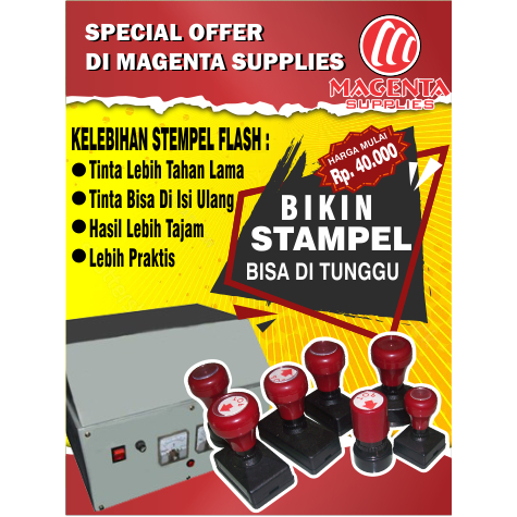 

Stempel Flash / Otomatis Desain Bisa Custom Suka-Suka