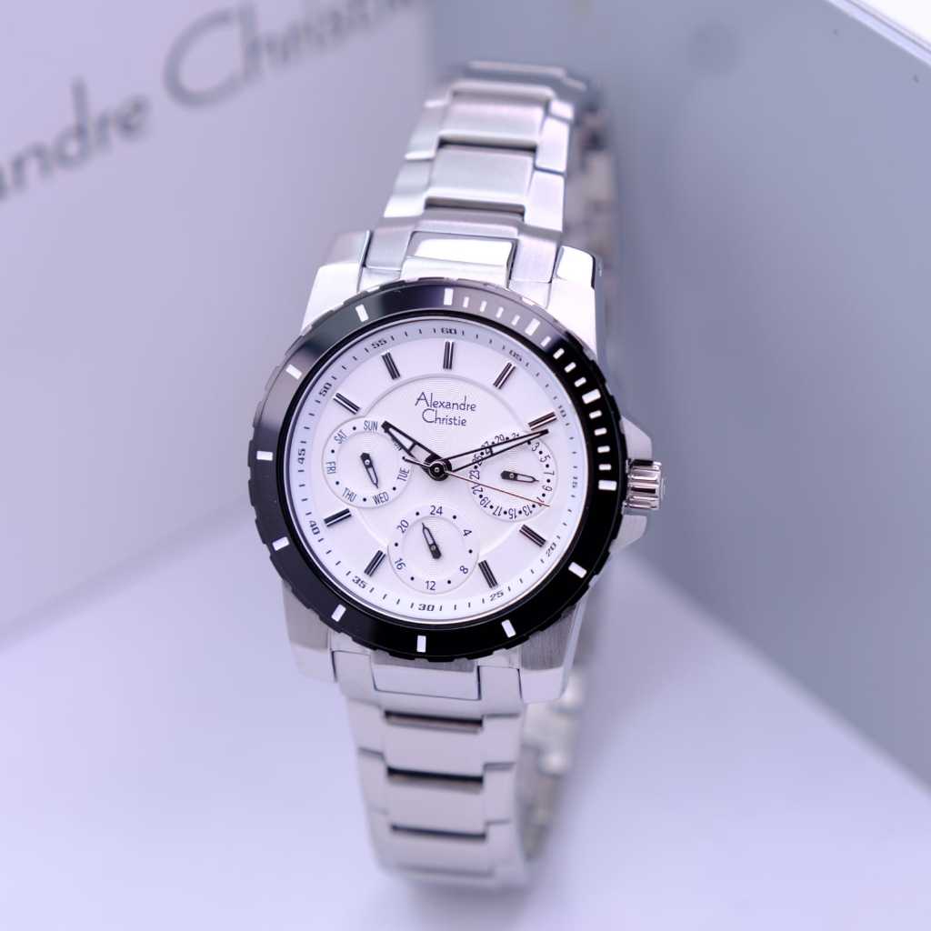 ALEXANDRE CHRISTIE AC 6141 LADIES SILVER RING BLACK ORIGINAL