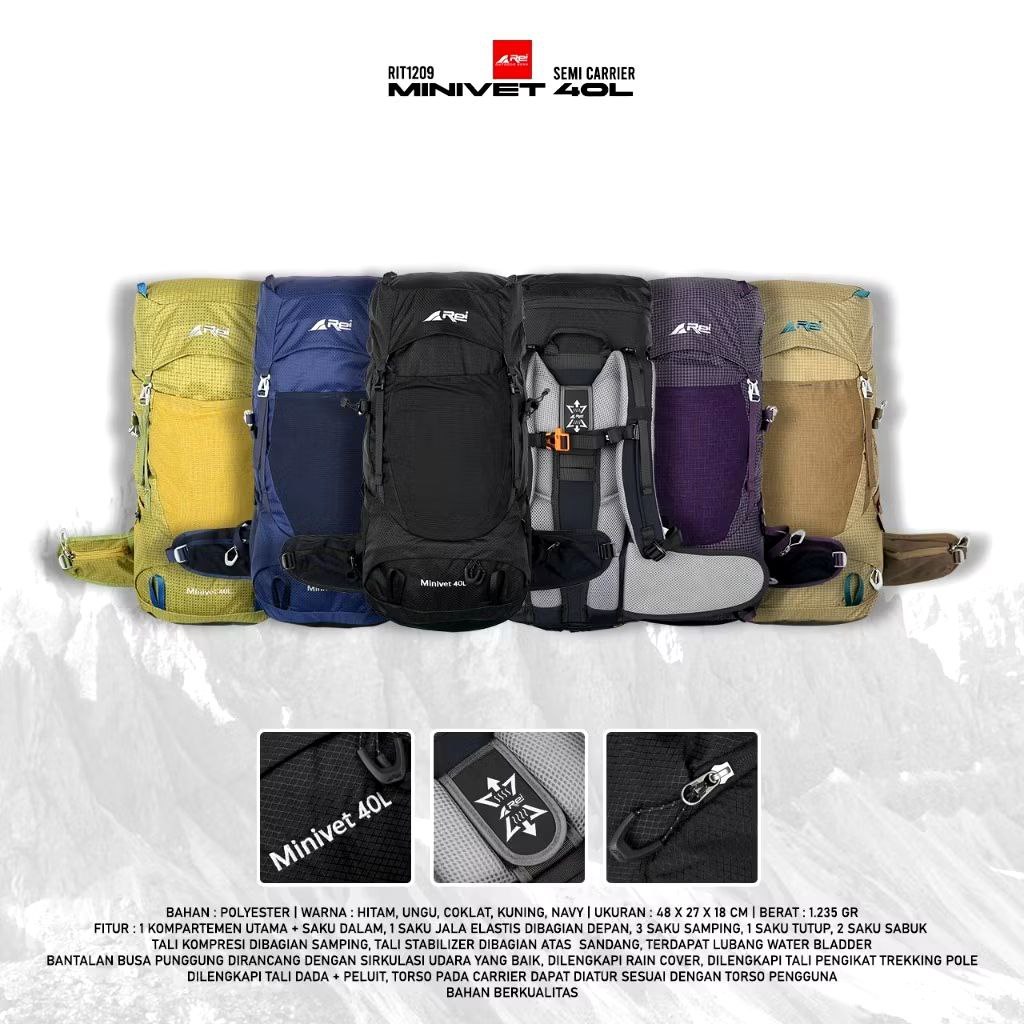Tas Gunung / Semi Carrier Premium Minivet 40 Liter Arei Outdoorgear