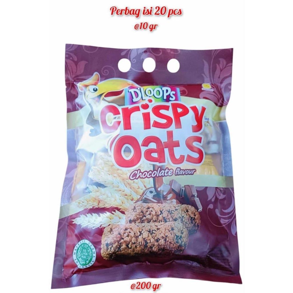 

D'LOOPS CRISPY OATS COKLAT @200gr**PERBAG (10gr*20pcs)