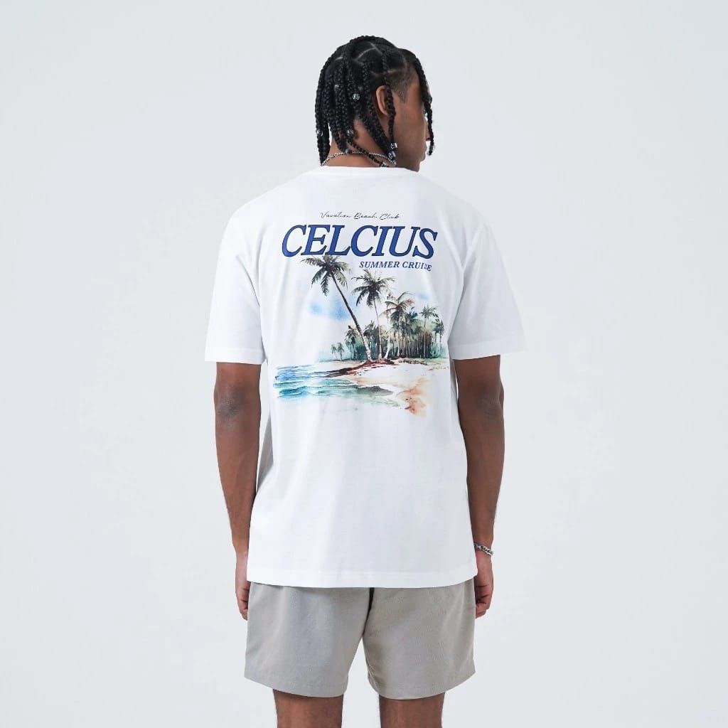 [COD] KAOS CELCIUS BEACH PUTIH PRIA/WANITA