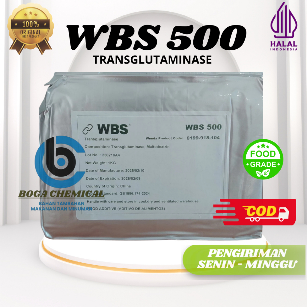 

#1KG# WBS 500 (KEMASAN ORIGINAL) / Enzim Perenyah Kress Bakso Sosis Dimsum / Enzim / Transglutaminase