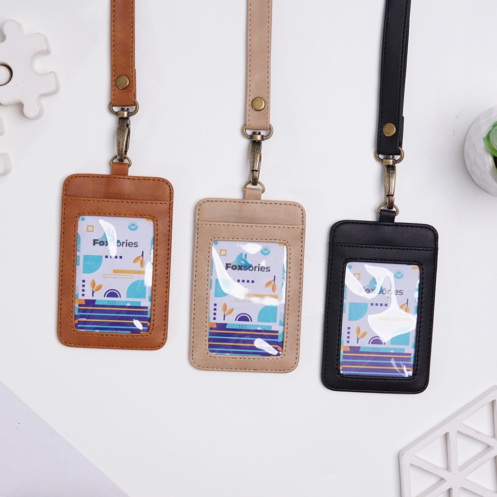 

Foxsories - ID Card Holder Lanyard Name Tag Kantor / Lanyard ID Card - Doxa