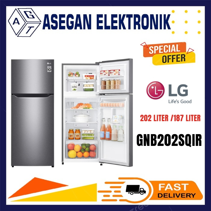 KULKAS LG GNB202SQIR KULKAS 2 PINTU 202L GN-B202SQIR GNB202 GN-B202 KULKAS LG 2 PINTU