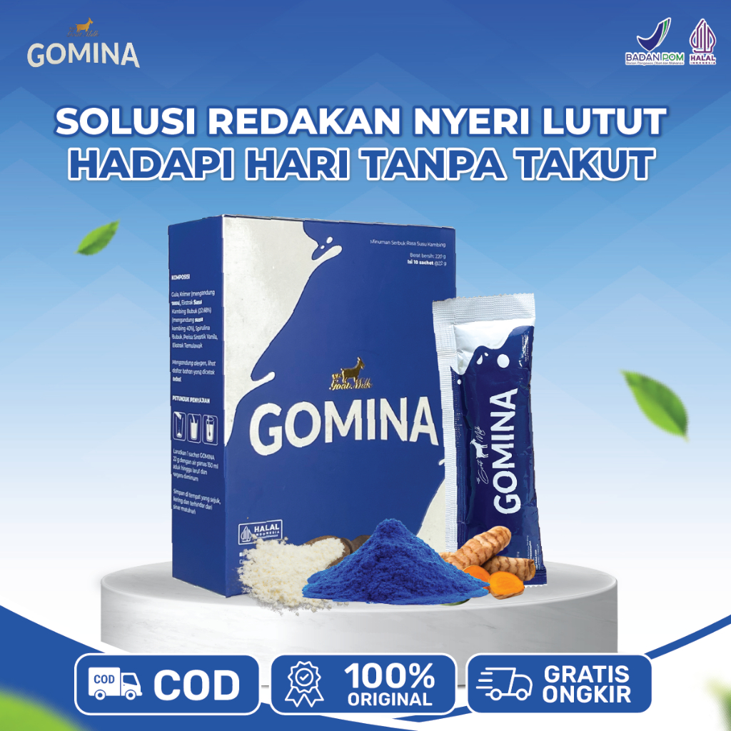 

GOMINA Susu Kambing Etawa - Bantu Menjaga Lutut dari Nyeri dan Ampuh Menghilangkan Pegal Linu - 100% ORIGINAL
