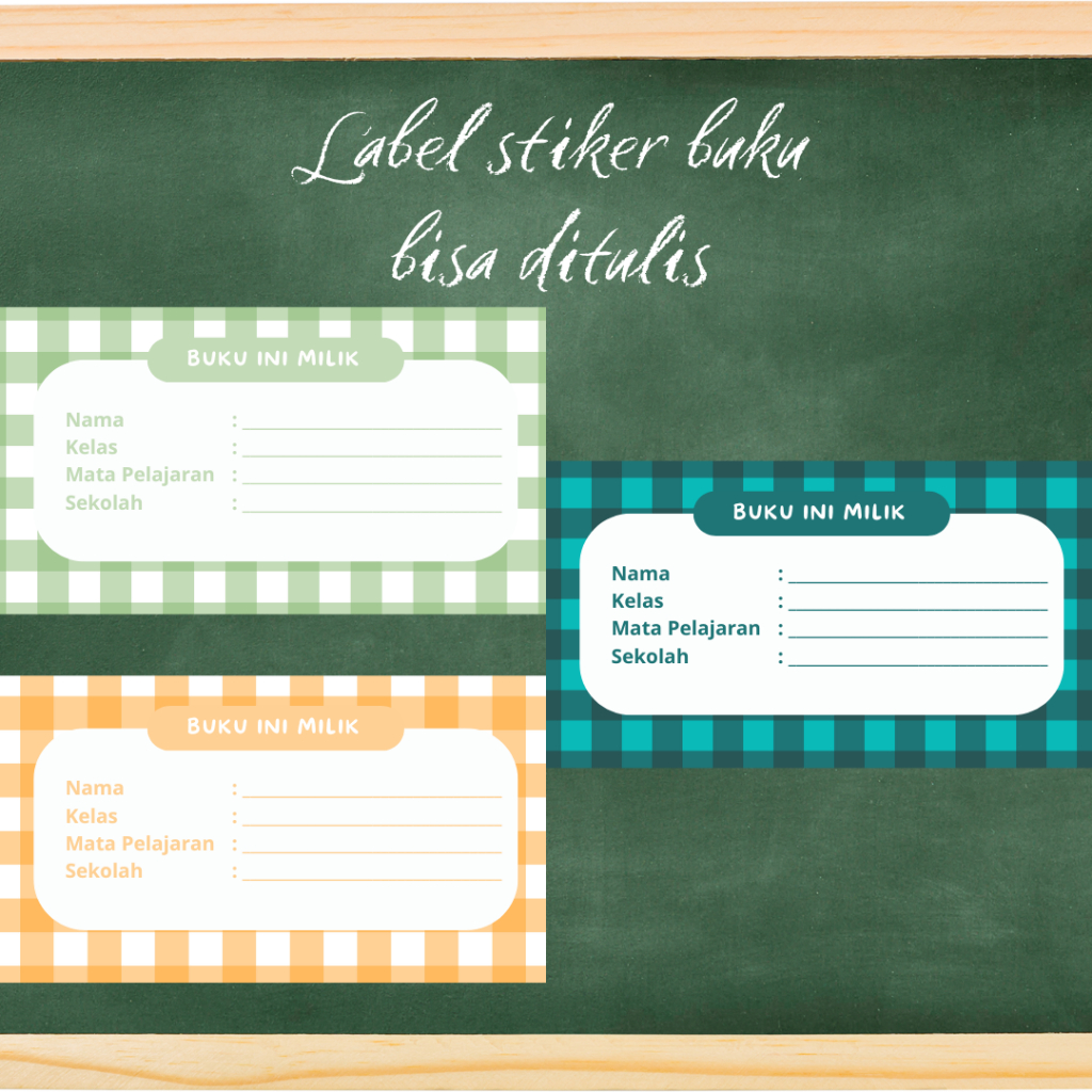 LABEL STIKER BUKU TULIS